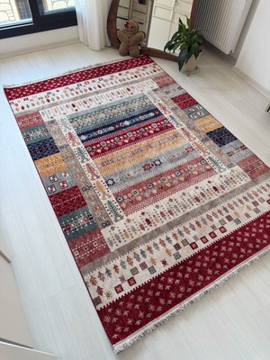 GÜLCEM HOME Hümayun, Modern Etnik Desenli Dokuma Bohem Oturma Odası ve Salon Halısı