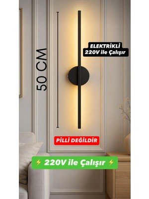 Hf Designer 50CM Elektrikli Güçlü Işık Aplik Salon Koridor Duvar Televizyon Kenarı Aplik 1 Adet