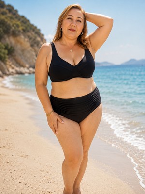 Pierre Cardin Düz Kesim Yüksek Bel Bikini Takımı