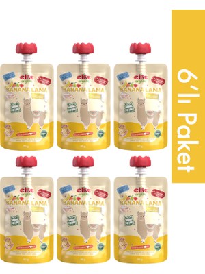 Elite Naturel 6'lı Banana Lama Organik Karışık Meyve Püresi 110 gr