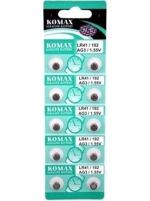 3D Sepetim Ag3 Saat Pili - Düğme Pil 10LU Paket LR41/192 1.55V