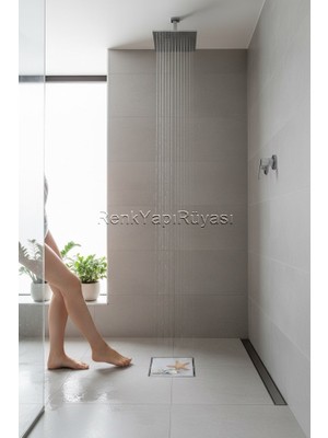 Renk Yapı Rüyası Pleksi Kaplama Akrilik Dekoratif Şık Banyo Gider Kapatıcı Süzgeç Kapağı 10*10