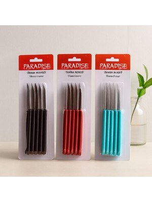 6'lı Renkli Plastik Saplı Meyve Bıçağı