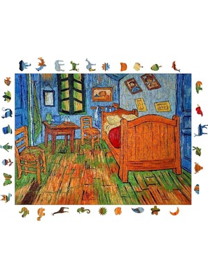 Puzzle Yetişkinler Için - Van Gogh Arles'teki Yatak Odası Benzersiz Parçalı Puzzle - 450 Parça