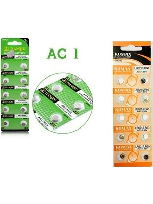 3D Sepetim Buton Pil - Saat Lazer Hesap Makinesi Pili 10LU Paket Ag1 LR621/LR60 1.55V