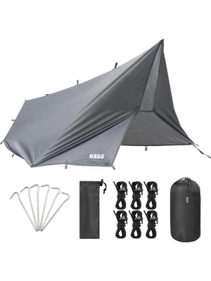 Haegs Su Geçirmez Tarp Tente Gölgelik Örtü, 4 Mevsim Taşınabilir Örtü Branda Outdoor Açık