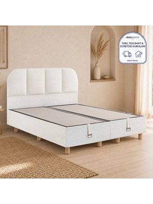 Niron Bohem Klapa 140X190 cm Çift Kişilik Baza Başlık Seti - Sandıklı Modern Takım
