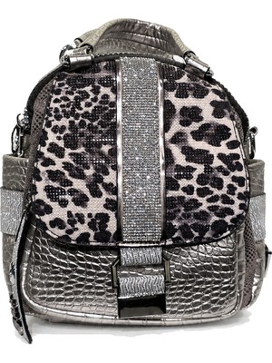 Butik Kadın Leopar Sırt Çantası