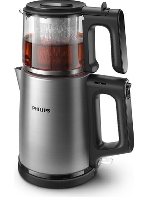 Çay Makinesi 1700W 1 9l Su Isıtıcısı Otomatik Tutma Cam Demlik HD7301 00