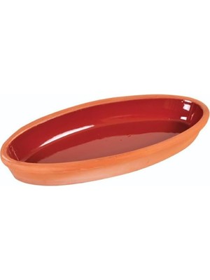 Tekli Sırlı Küçük Standart Kayık(23 * 11 * 3 Cm) Toprak Güveç