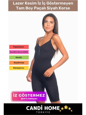 Floranova Premium Özel Seri Vücut Şekillendiren Toparlayan Sıkılaştırıcı Rahat Günlük Tam Boy Paçalı Korse