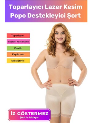 Floranova Özel Tasarım Dikleştirici Toparlayıcı Kaldırıcı Şekillendirici Iz Göstermez Şort Popo Destekleyici