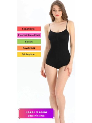 Floranova Özel Üretim Toparlayıcı Vücut Şekillendirici Kaymaz Iz Göstermeyen Rahat Kadın Slip Body