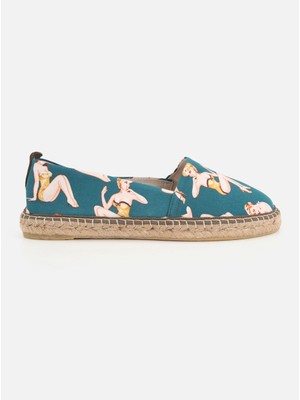 Su14 Artsy Mayolu Kız Kadın Düz Espadril