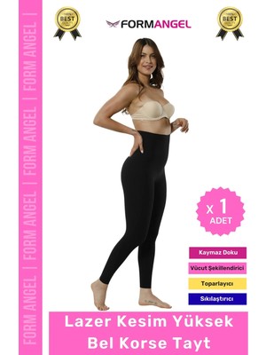 Floranova #korsetayt 2 Beden Küçülten Iz Diz Yapmayan Iç Göstermeyen Lazer Kesim Yüksek Bel Korse Tayt