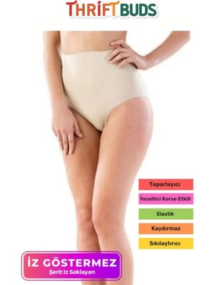 Floranova Özel Üretim Yüksek Bel Iz Göstermeyen Kaydırmaz Karın Toparlayıcı Sıkılaştırıcı Slip Korse