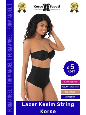 Floranova #korse Iz Yapmaz Göstermeyen Kaymaz Doku Toparlayıcı Sıkılaştıran Lazer Kesim String Korse - 5 Adet