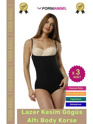 Floranova #korse Iz Göstermeyen Lazer Kesim Toparlayıcı Şekillendirici Kaymaz Göğüs Altı Body Korse - 3 Adet