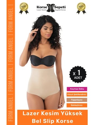 Floranova #korse Toparlayıcı Kaymaz 2 Beden Küçülten Kadın Lazer Kesim Yüksek Bel Slip Korse - 1 Adet