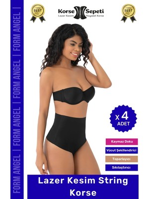 Floranova #korse Iz Yapmaz Göstermeyen Kaymaz Doku Toparlayıcı Sıkılaştıran Lazer Kesim String Korse - 4 Adet
