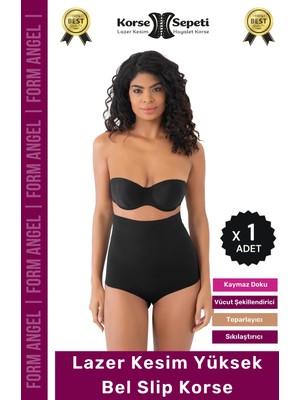 Floranova #korse Toparlayıcı Kaymaz 2 Beden Küçülten Kadın Lazer Kesim Yüksek Bel Slip Korse - 1 Adet