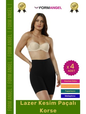 Floranova #korse Lazer Kesim Iz Göstermeyen Kaymaz Toparlayıcı Sıkılaştırıcı Paçalı Hayalet Korse - 4 Adet