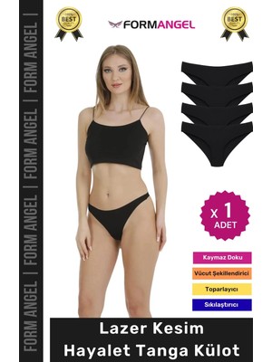 Floranova Yüksek Bel Lazer Kesim Bato Silikonlu Kaydırmaz Slip Lazer Külot Korse