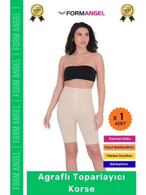 Floranova #korse Yüksek Bel Vücut Karın Mide Şekillendirici Külot Fermuarlı Toparlayıcı Slip Korse - 1 Adet