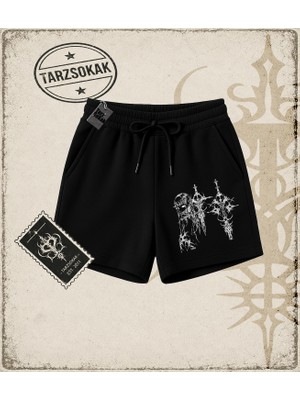 Tarzsokak Gotik & Grunge Streetwear Anime Sword Gotik Y2K Unisex Şort