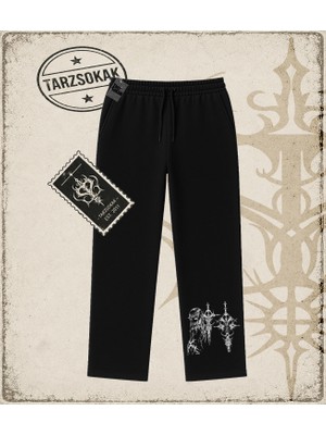 Tarzsokak Gotik & Grunge Streetwear Anime Sword Gotik Y2K Unisex Baggy Eşofman Altı