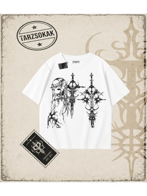 Tarzsokak Gotik & Grunge Streetwear Anime Sword Gotik Y2K Tişört