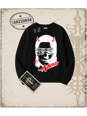 Tarzsokak Gotik & Grunge Streetwear Avarıce Bisiklet Yaka Sweatshirt