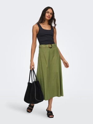 Jdy Jdymılan Linen Long Skirt 15366394 Kadın Uzun Keten Etek