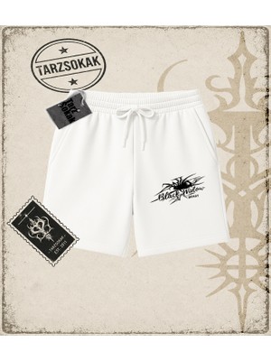 Tarzsokak Gotik & Grunge Streetwear Black Widow Omuzu Açık Spider Unisex Şort