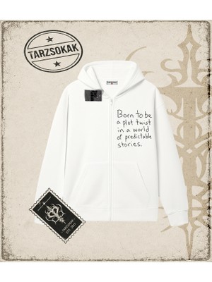 Tarzsokak Gotik & Grunge Streetwear Bornt To Be A Plot  Hırka & Çeket Fermuarlı Sweatshirt