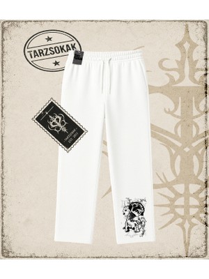 Tarzsokak Gotik & Grunge Streetwear Cat Retro (1) Unisex Baggy Eşofman Altı