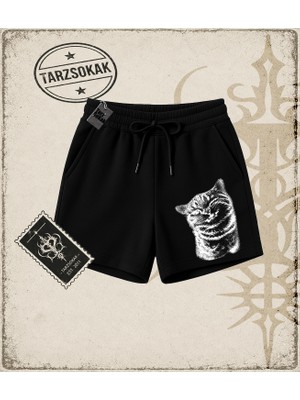 Tarzsokak Gotik & Grunge Streetwear Cat Gotik Y2K Unisex Şort