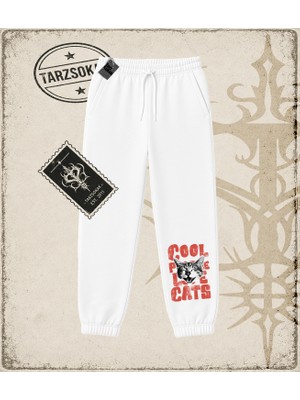 Tarzsokak Gotik & Grunge Streetwear Cool Cats Unisex Jogger Eşofman Altı