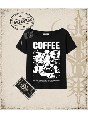Tarzsokak Gotik & Grunge Streetwear Coffe Dream Kayık Yaka Tişört