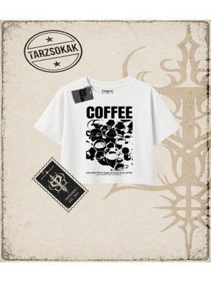 Tarzsokak Gotik & Grunge Streetwear Coffe Dream Crop Tişört