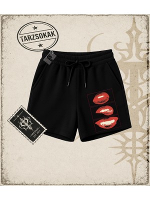 Tarzsokak Gotik & Grunge Streetwear Crımsın Temptatıon 1 Unisex Şort