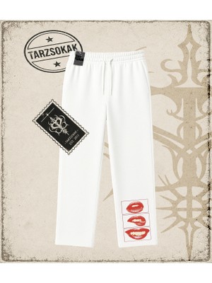 Tarzsokak Gotik & Grunge Streetwear Crımsın Temptatıon 1 Unisex Baggy Eşofman Altı