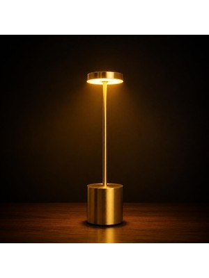 Coverzone Şarjlı LED Masa Lambası – 3 Işık Sıcaklığı ve Parlaklık Ayarı, Dokunmatik Kon