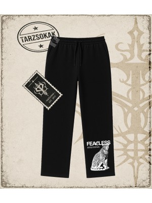 Tarzsokak Gotik & Grunge Streetwear Fearless Unisex Baggy Eşofman Altı