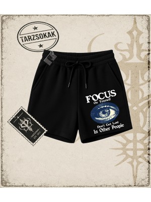 Tarzsokak Gotik & Grunge Streetwear Focus On Yourself Unisex Şort