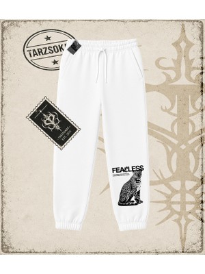 Tarzsokak Gotik & Grunge Streetwear Fearless Unisex Jogger Eşofman Altı
