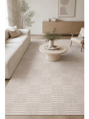 Cinka Home Vaha Sisal Görünümlü Kaymaz Taban Özel Ölçü Mutfak Koridor Halısı Robot Süpürge Uyumlu Kolay Temizle