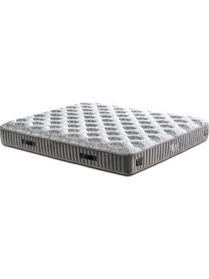 Niron Yatak Line Visco Yatak 100x200 cm Tek Kişilik 28 cm Visco Süngerli Yaylı Lüks Yatak Orta Sert Koyu Gri