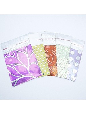 Kazan Hobi Metalize Bantlı Hediye Poşeti 7x9 cm Her Paket 100 Adet (5 Poşet 500 Adet) Hediyelik Poşet Paket