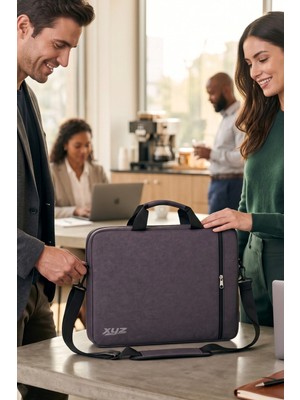 Classone Xyz Serisi XYZ-T24 15.6 Uyumlu Unisex  Macbook Laptop Notebook El ve Omuz Çantası Gri